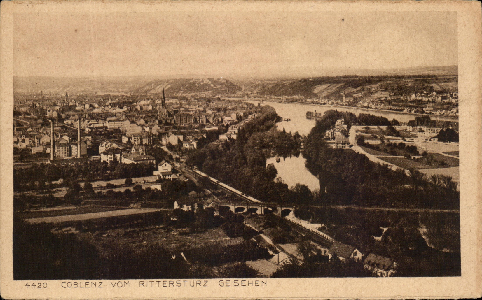 CPA Coblenz Vom Rittersturz Gesehen
