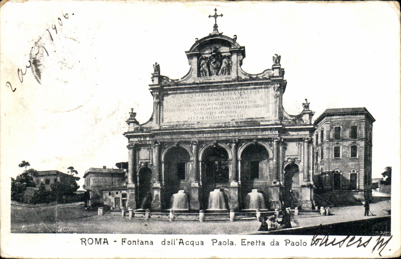 CPA Roma Fontana LED Acqua Paola Eretta DA Pablo