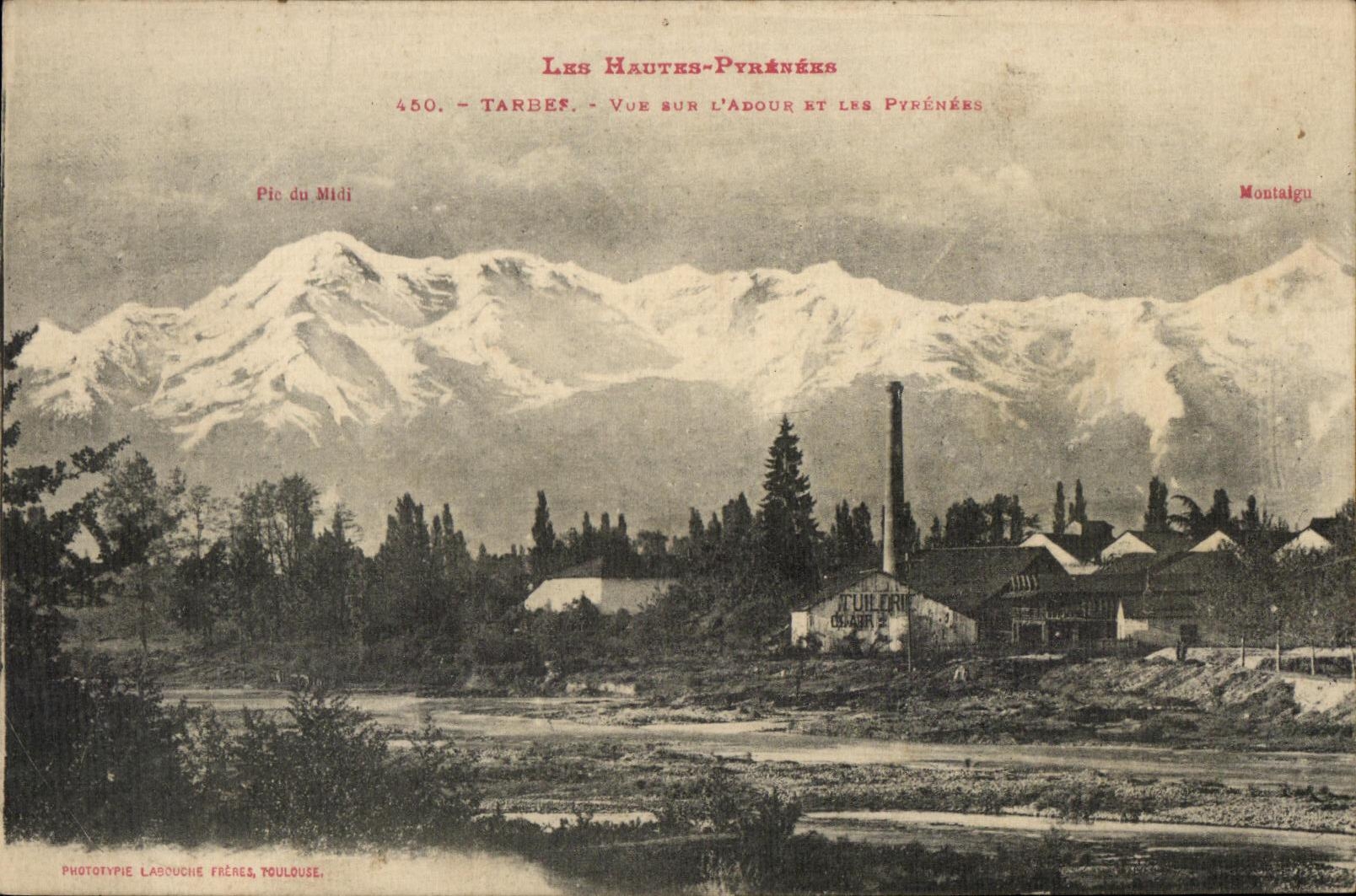 CPA the High Pyrenees Tarnef Seen On Adour And the Pyrenees