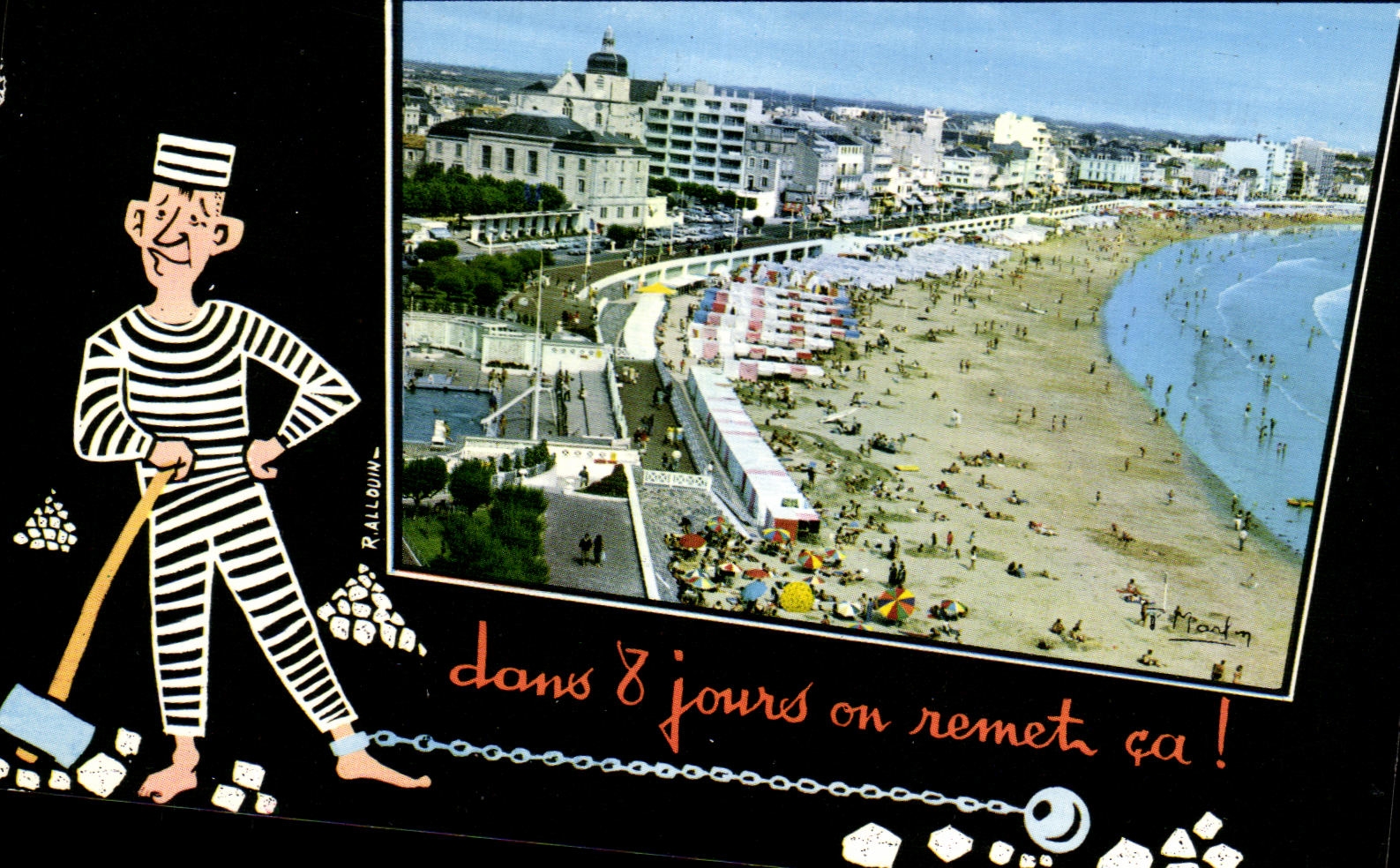 CPSM Sands of olonne Prison prisoner Bagne Convict