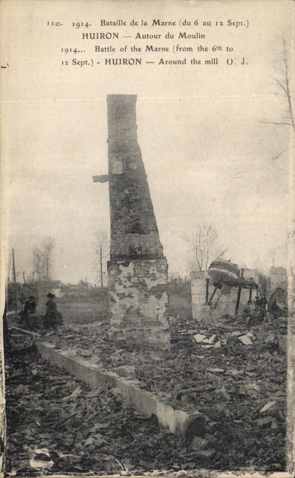 CPA Battles of the Huiron Marne Around the Militaria Mill