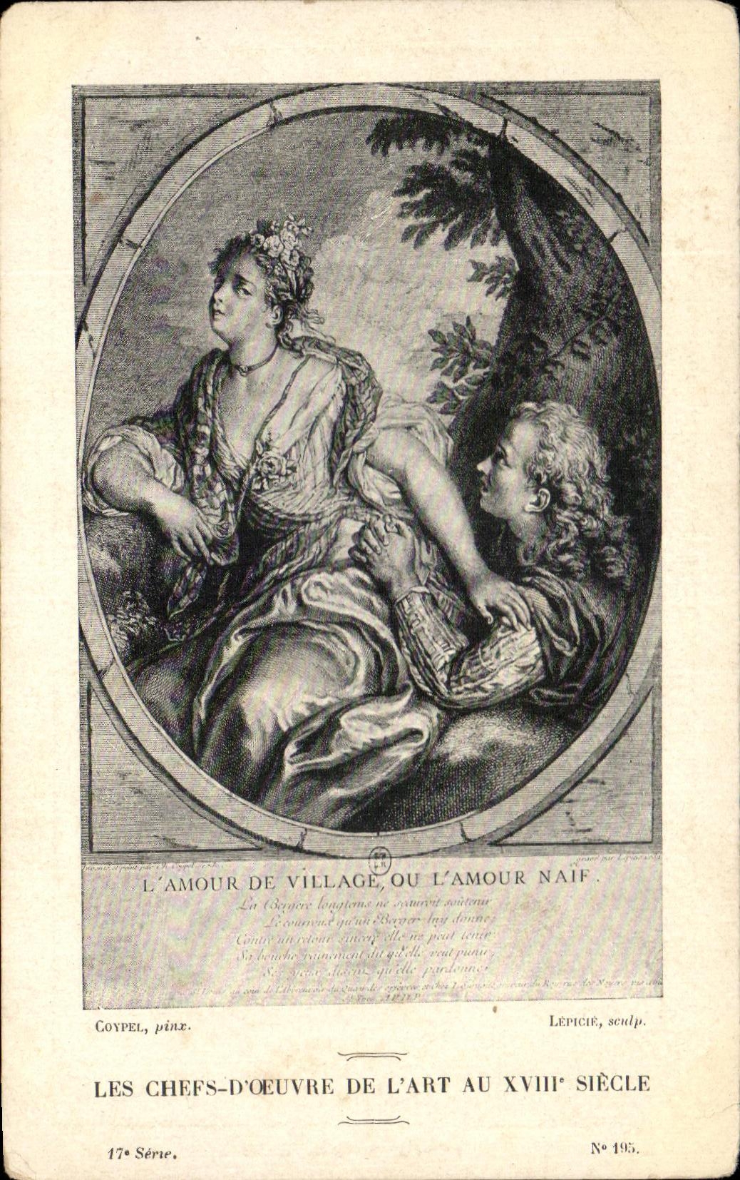 CPA L'Amour De Village Ou Les Chefs D'Oeuvre De L'Art Au 18eme