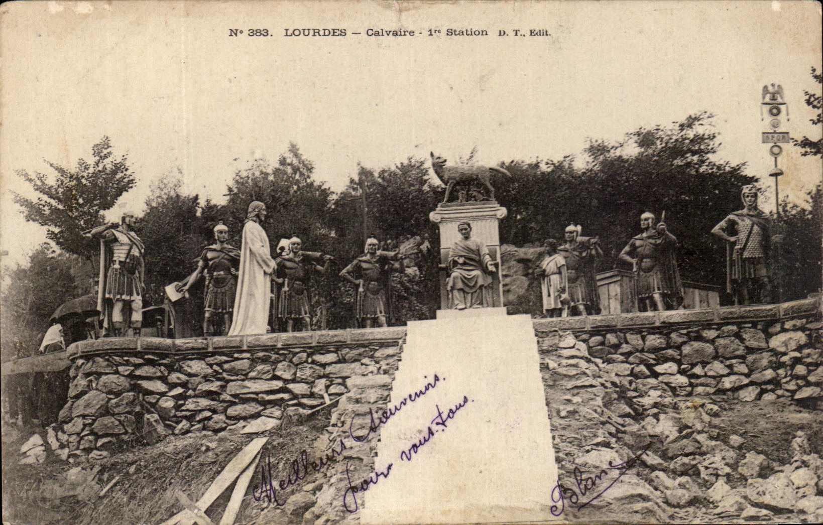 CPA Lourdes Martyrdom 1st Station