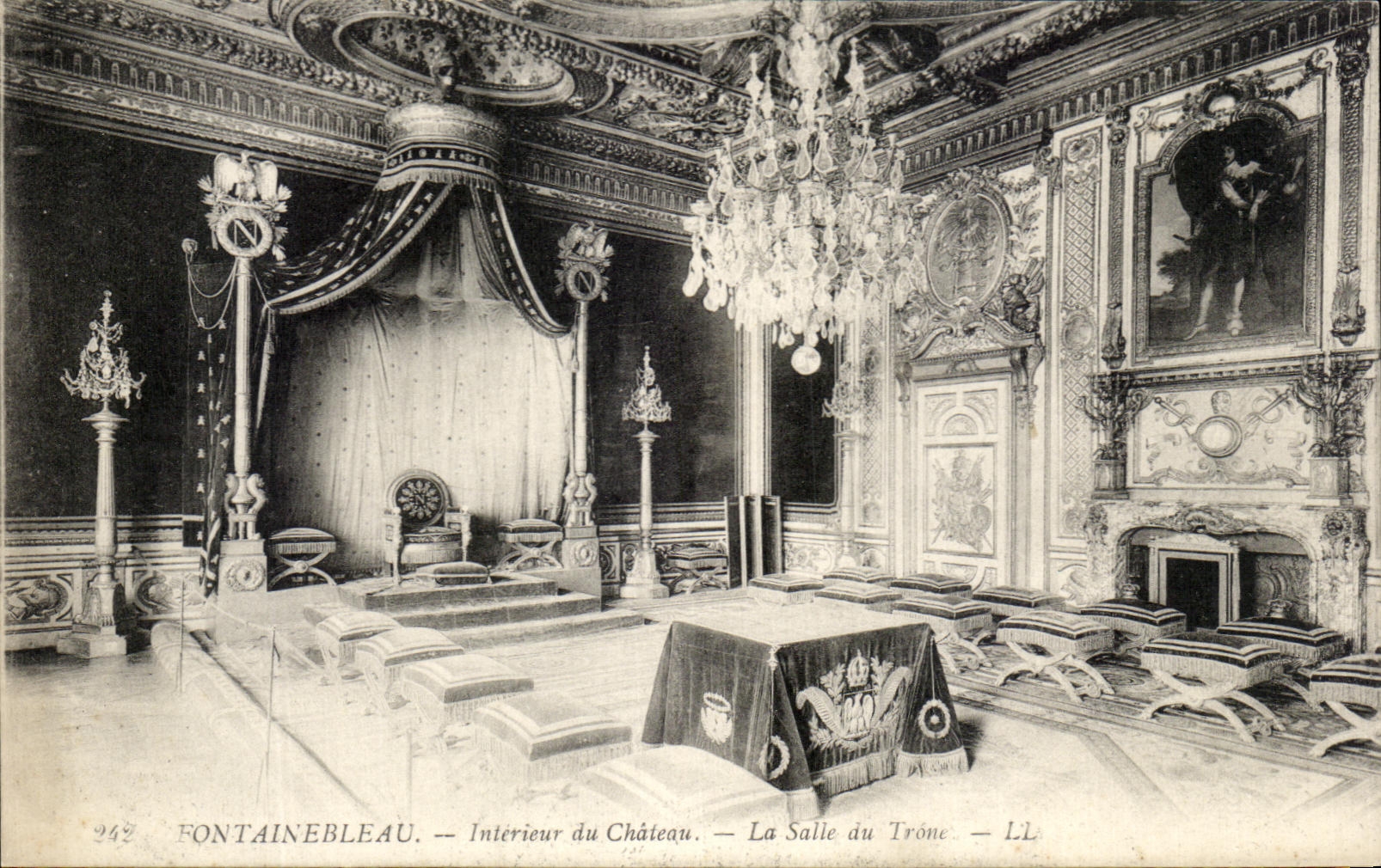 CPA Palate De Fontainebleau Castle the throne room