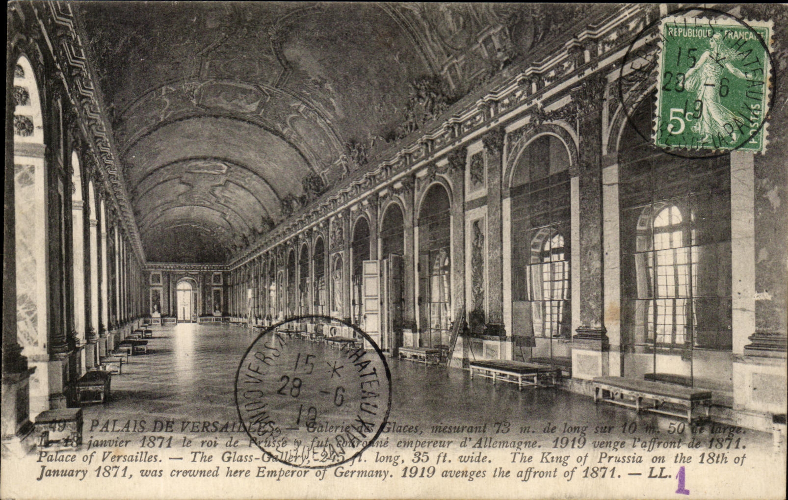 CPA Palate Of Versailles Gallery of the Ices