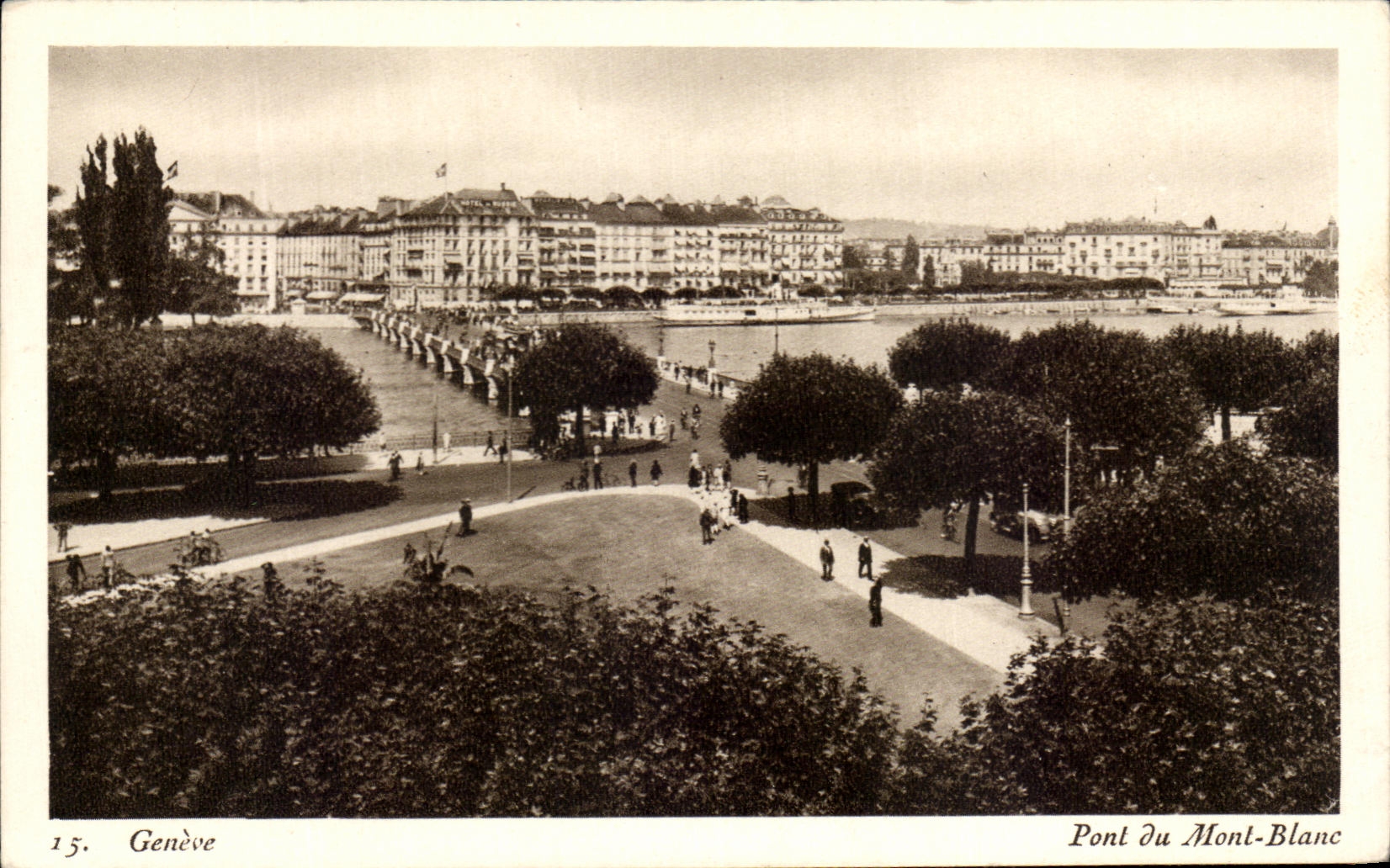 CPA Geneva Bridge Of Mont Blanc