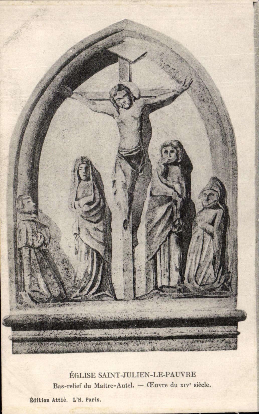 Relevacion baja pobre Of de Julien del santo de la iglesia de CPA el puente principal del horno