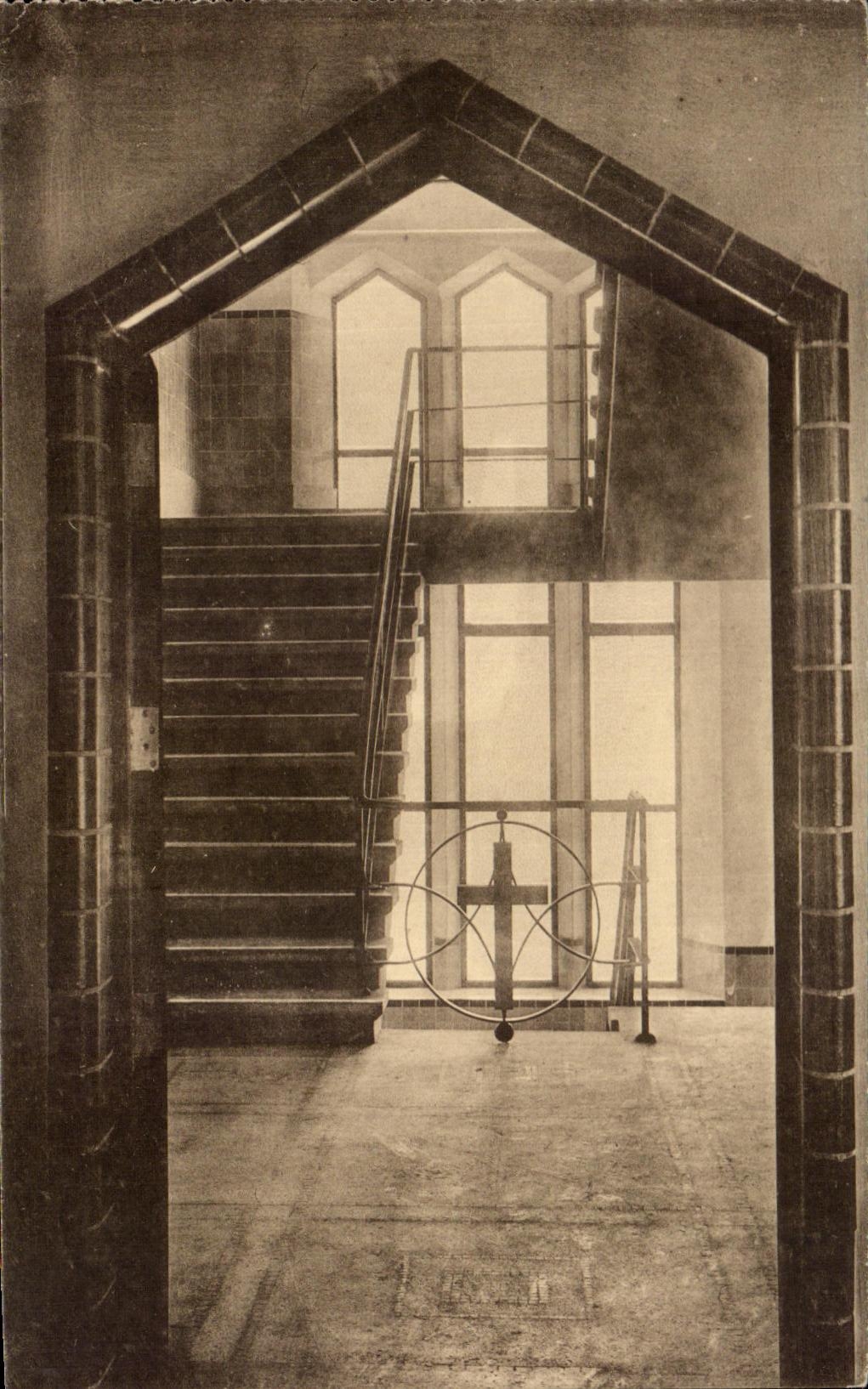 CPA Stair-well Of the Monastery Abbey ND of Clairefontaine