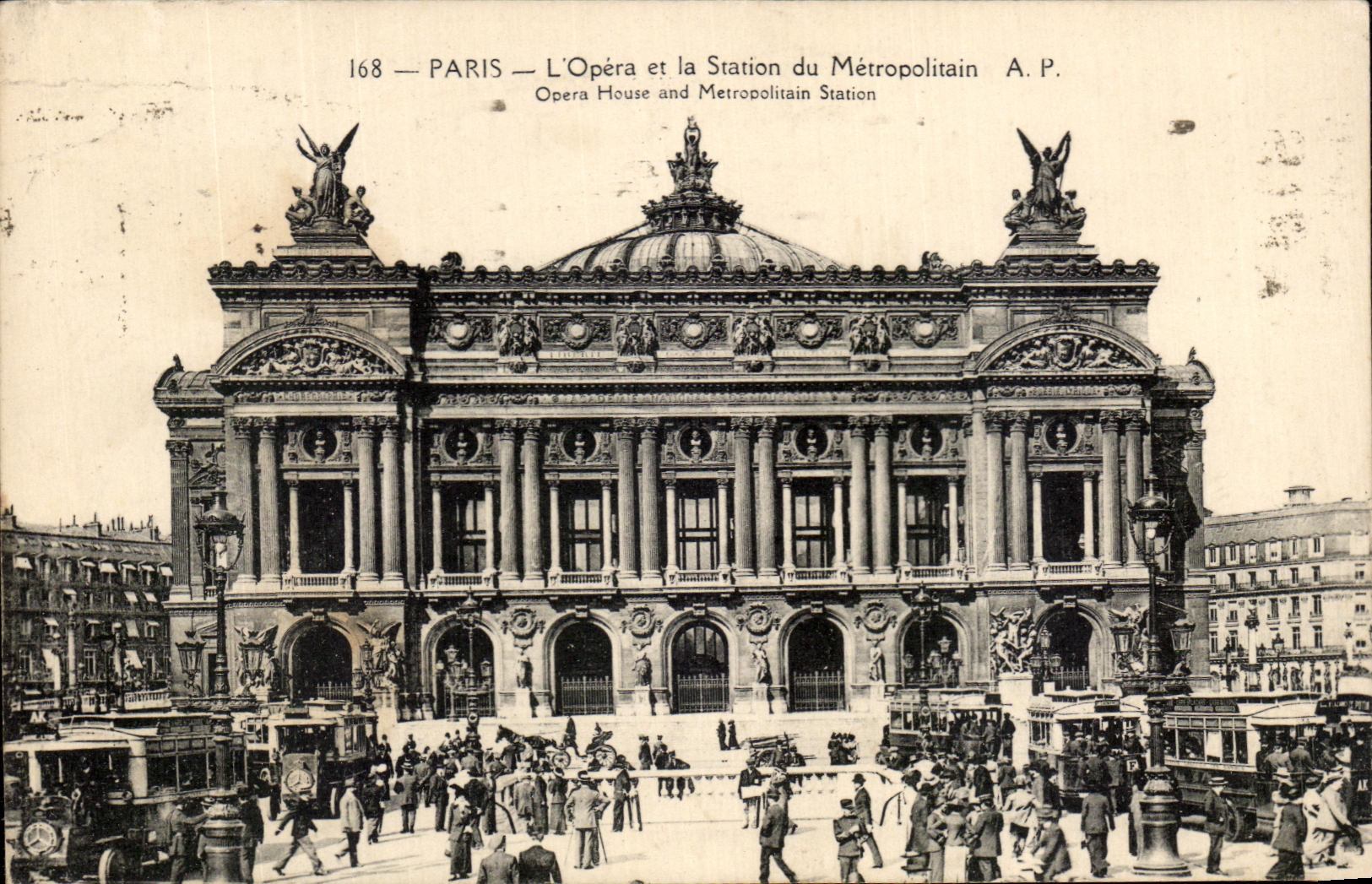 opera de CPA Paris y Station Of el subterraneo de la opera del subterraneo