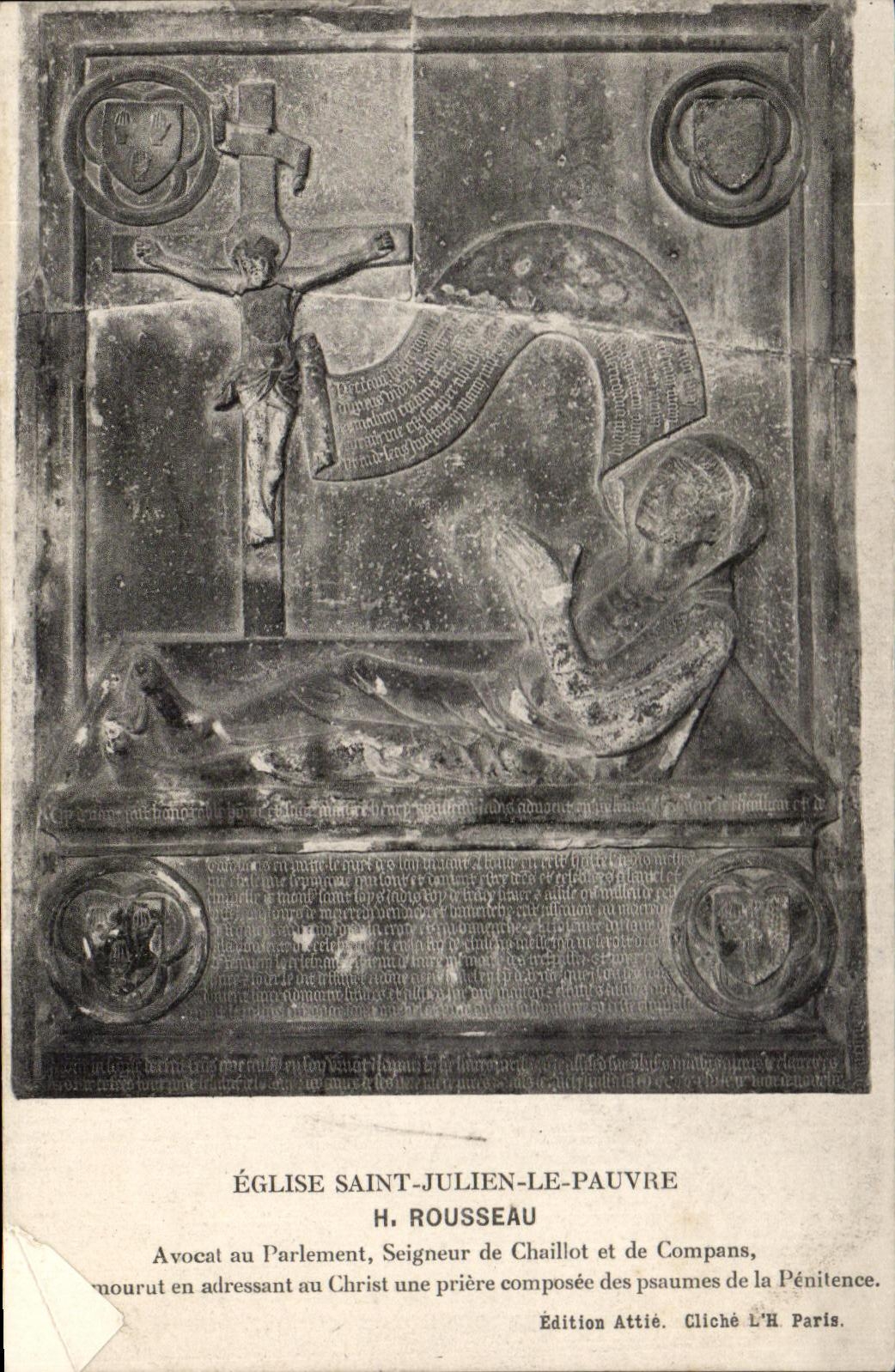 Pobres Rousseau de Julien del santo de la iglesia de CPA