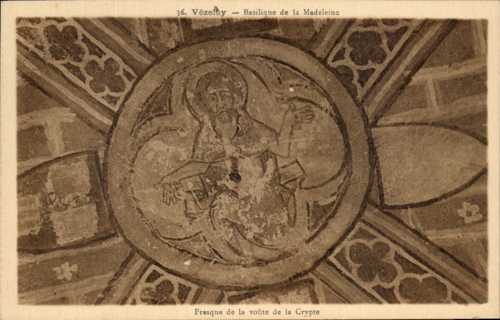 CPA Vezelay Basilica Of the Madeleine Fresco Of the Crypt