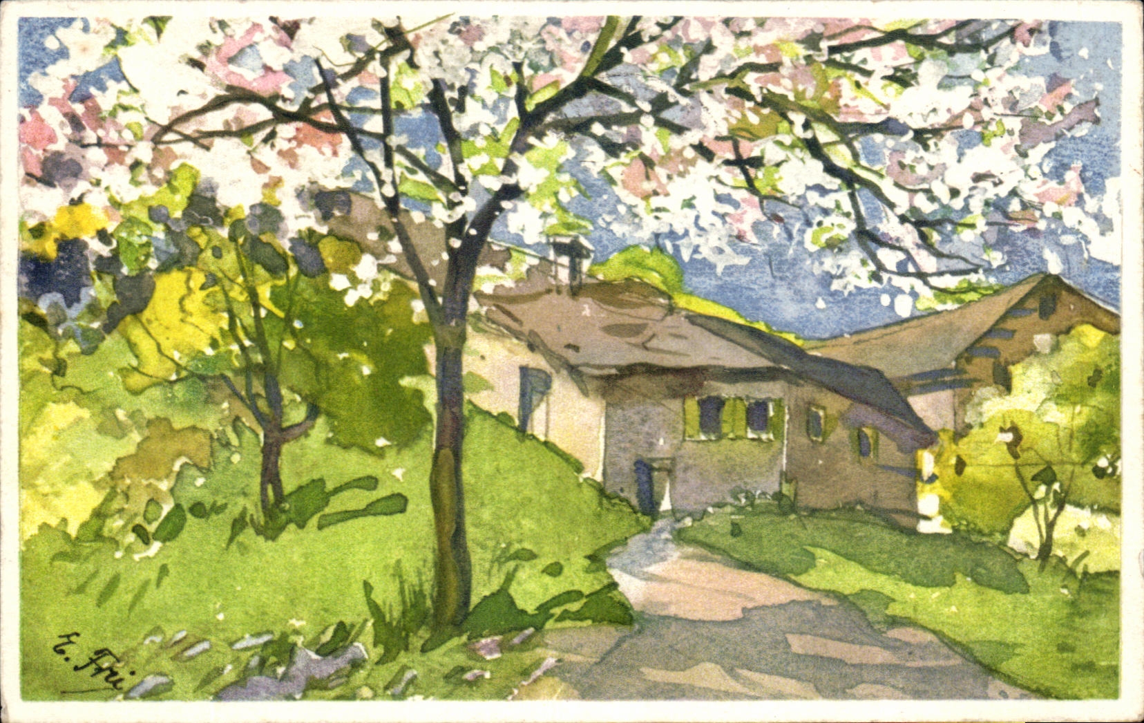 CPA Paysage bucolique