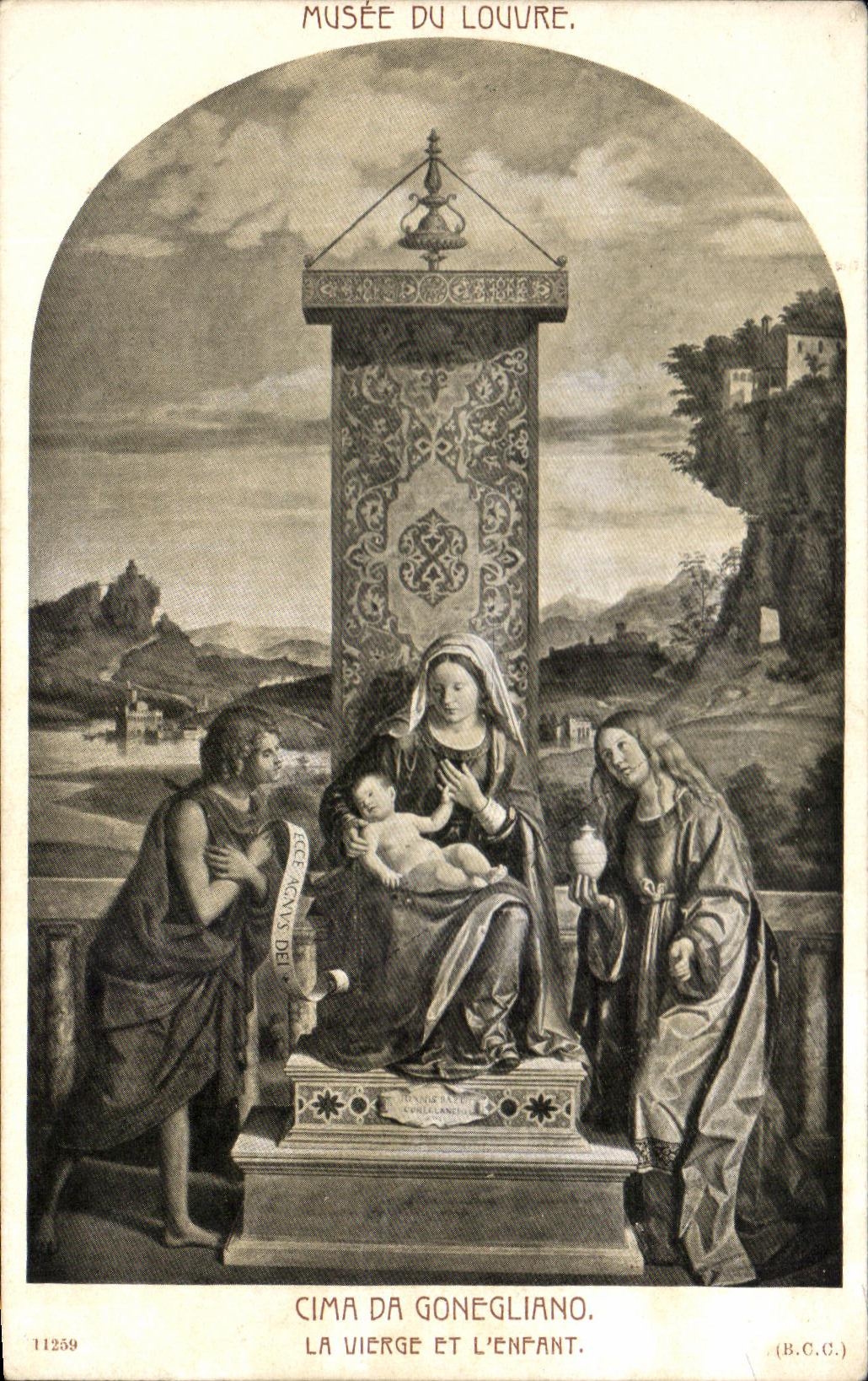 CPA Cima Da Gonegliano la Vierge Et L'Enfant Musee du Louvre Paris 