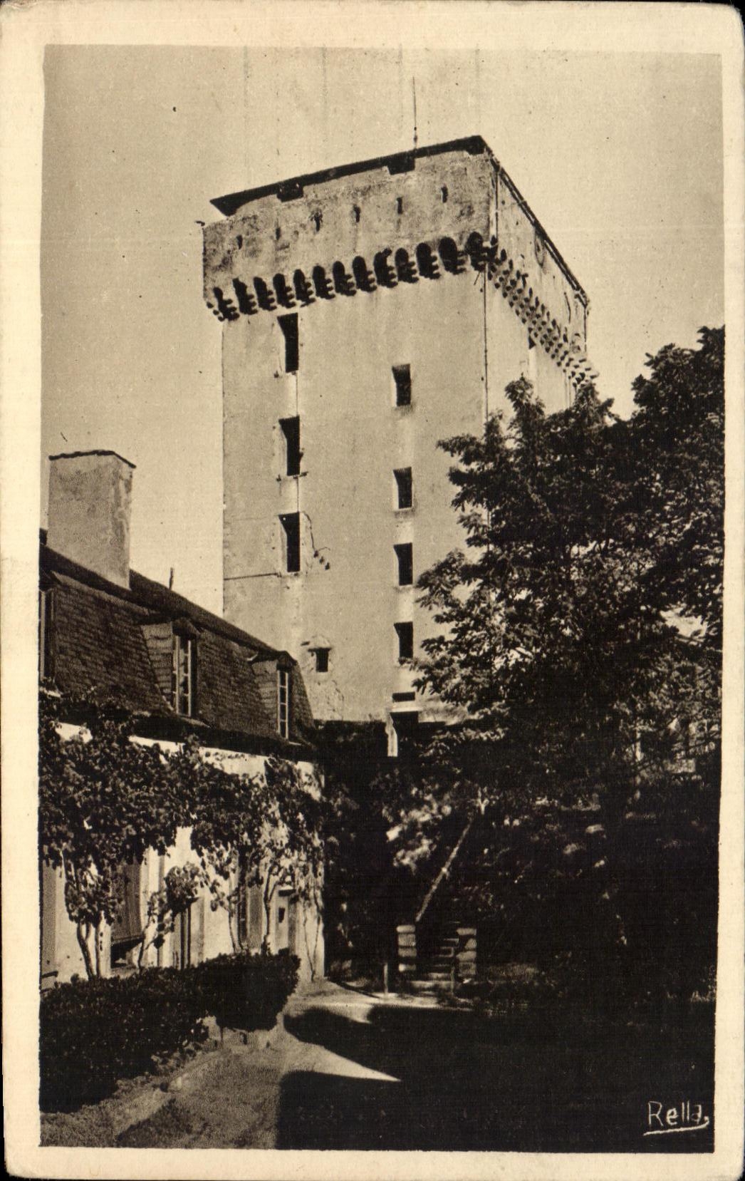 CPA Lourdes the Castle Fort Keep of 14th