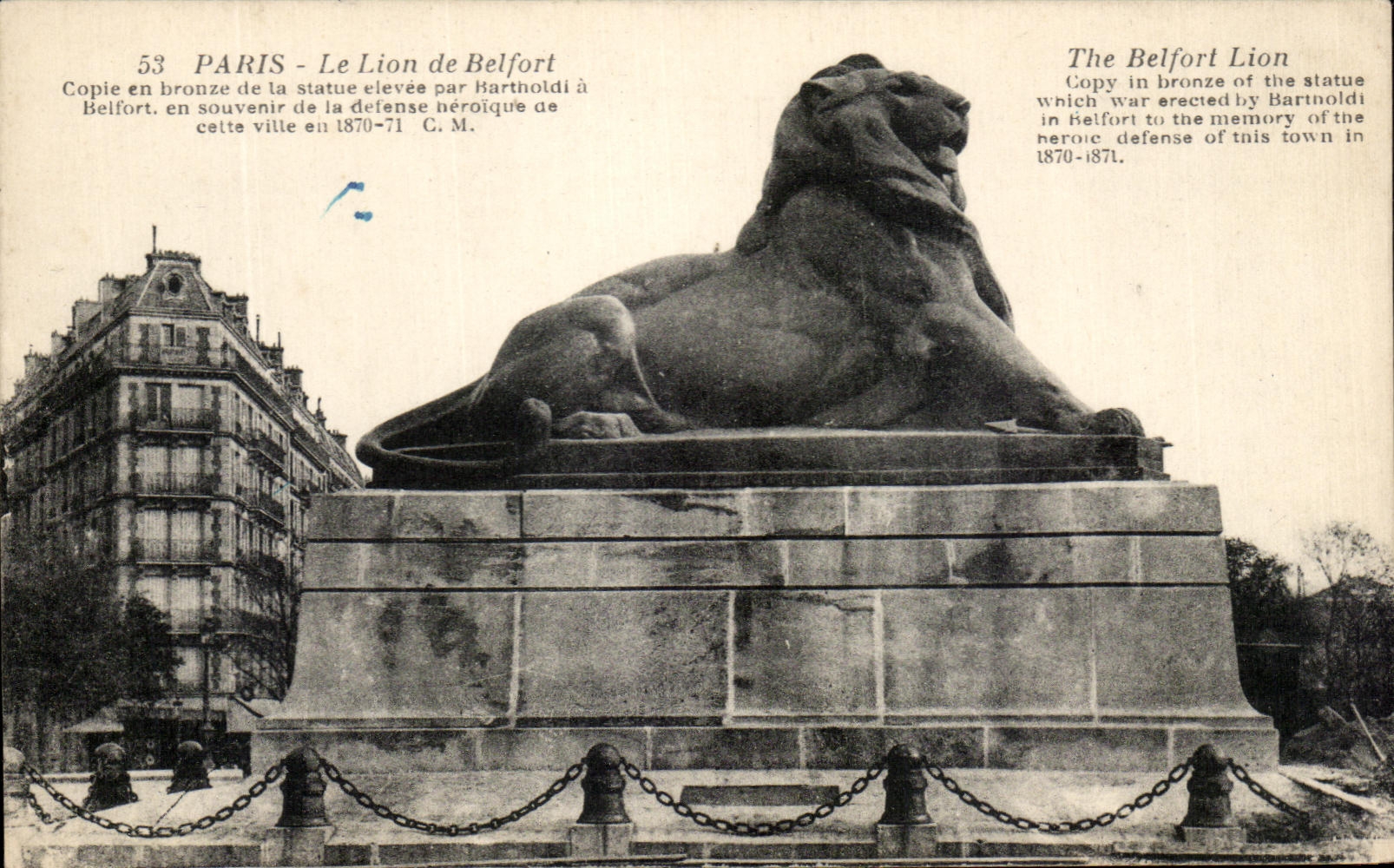 CPA Paris el leon de Belfort