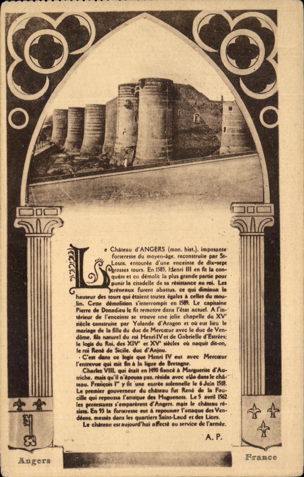 CPA Angers the castle