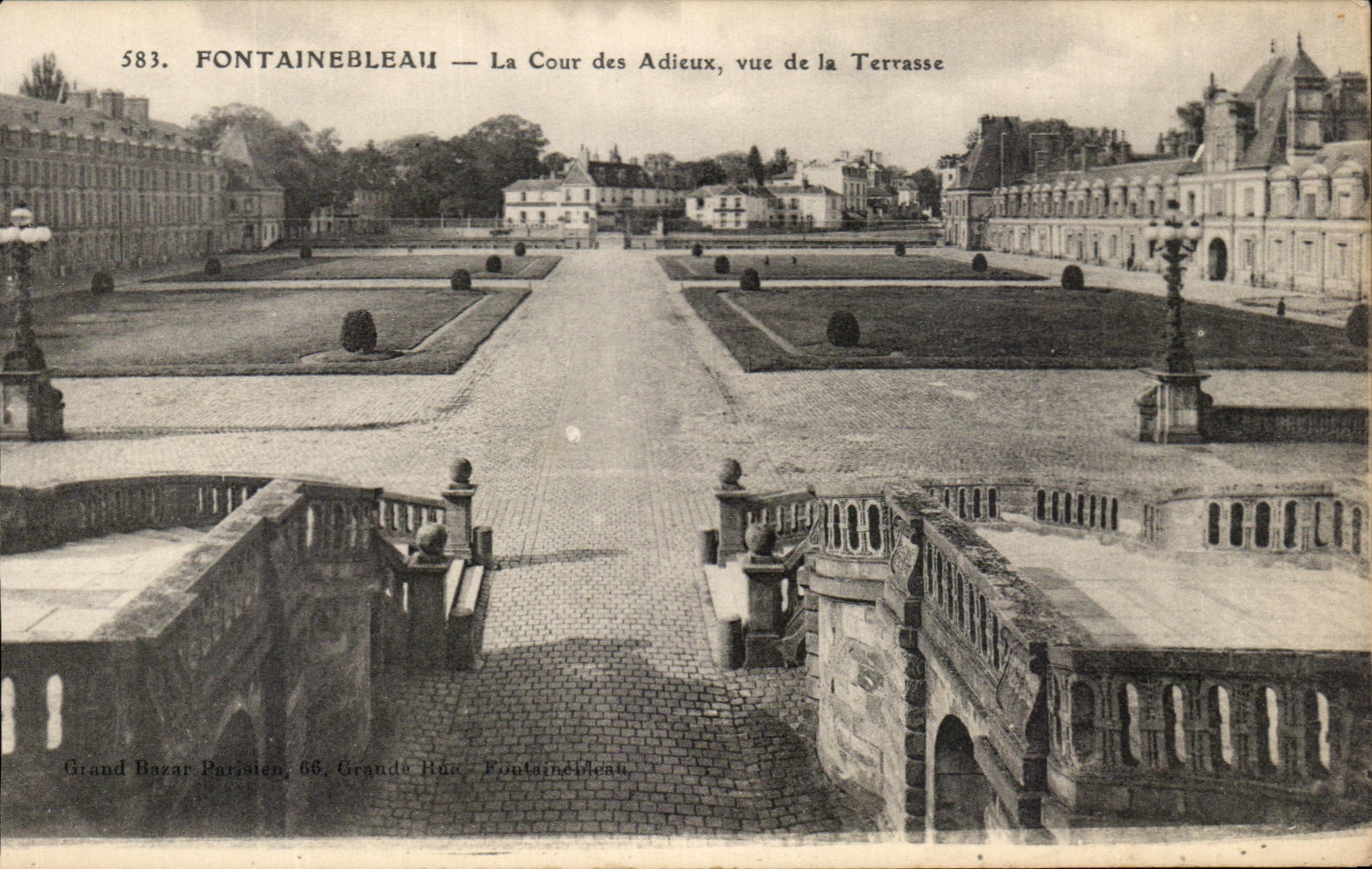 CPA Fontainebleau court Of the Good-byes Seen Of the Terrace