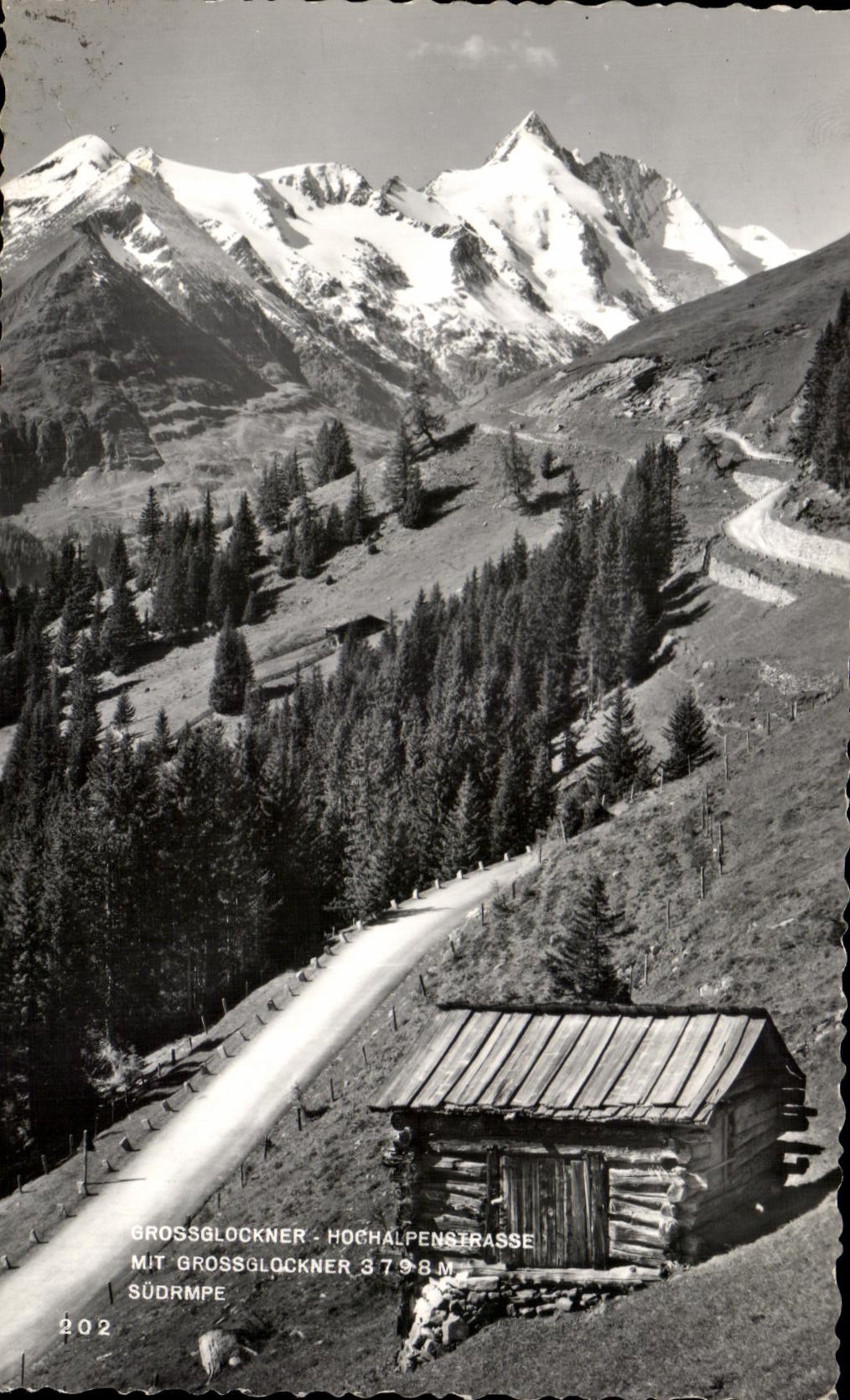 CPA Grossglockner Hochalpnestrasse mit Grossglockner Sudrumpe 