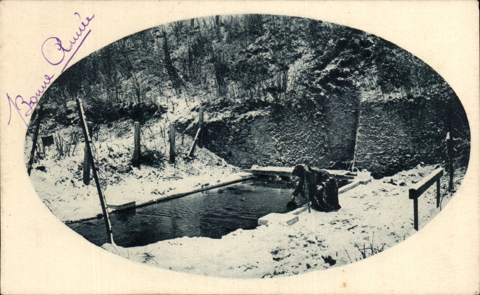 CPA Mourmelon Fountain Woman