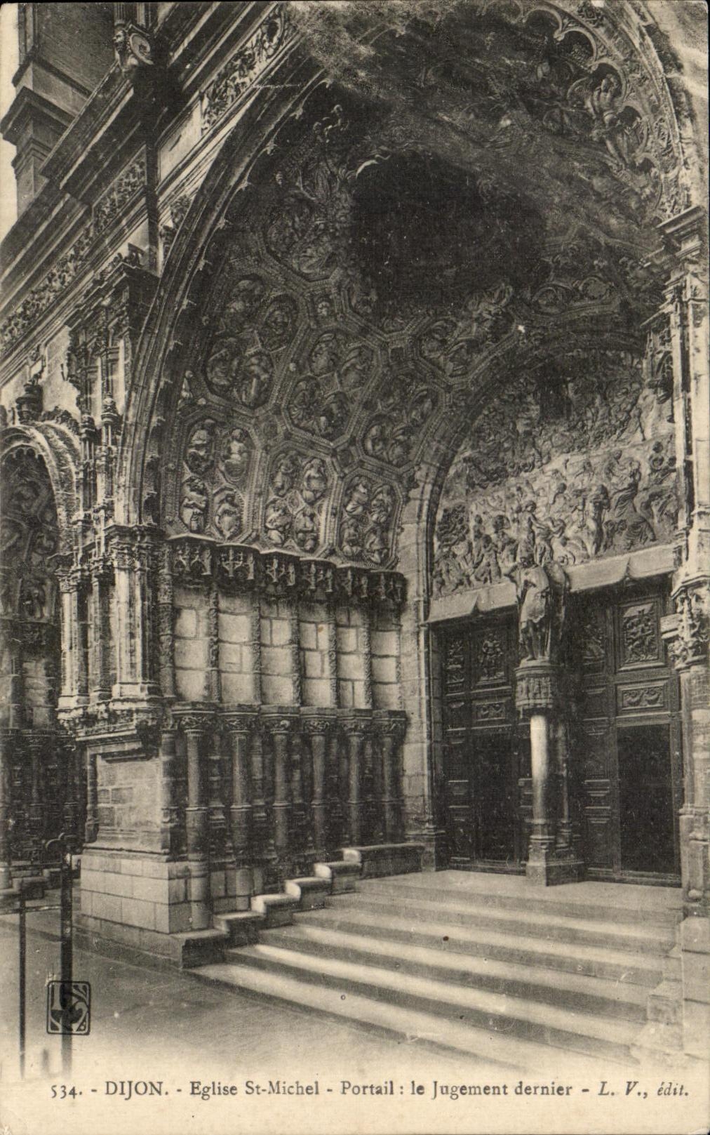 CPA Dijon Church St Michel Gate the Last Judgment