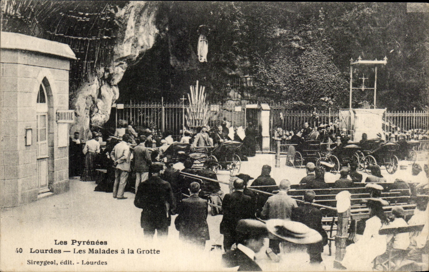 CPA the Pyrenees Lourdes Patients with the Cave