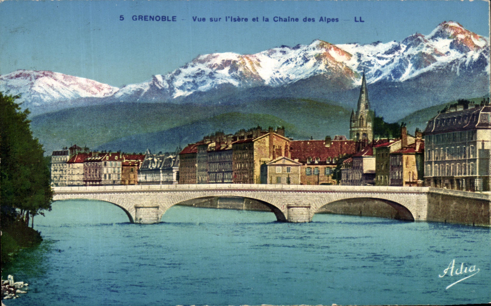 CPA Grenoble Seen On the Isere And the Alpine range