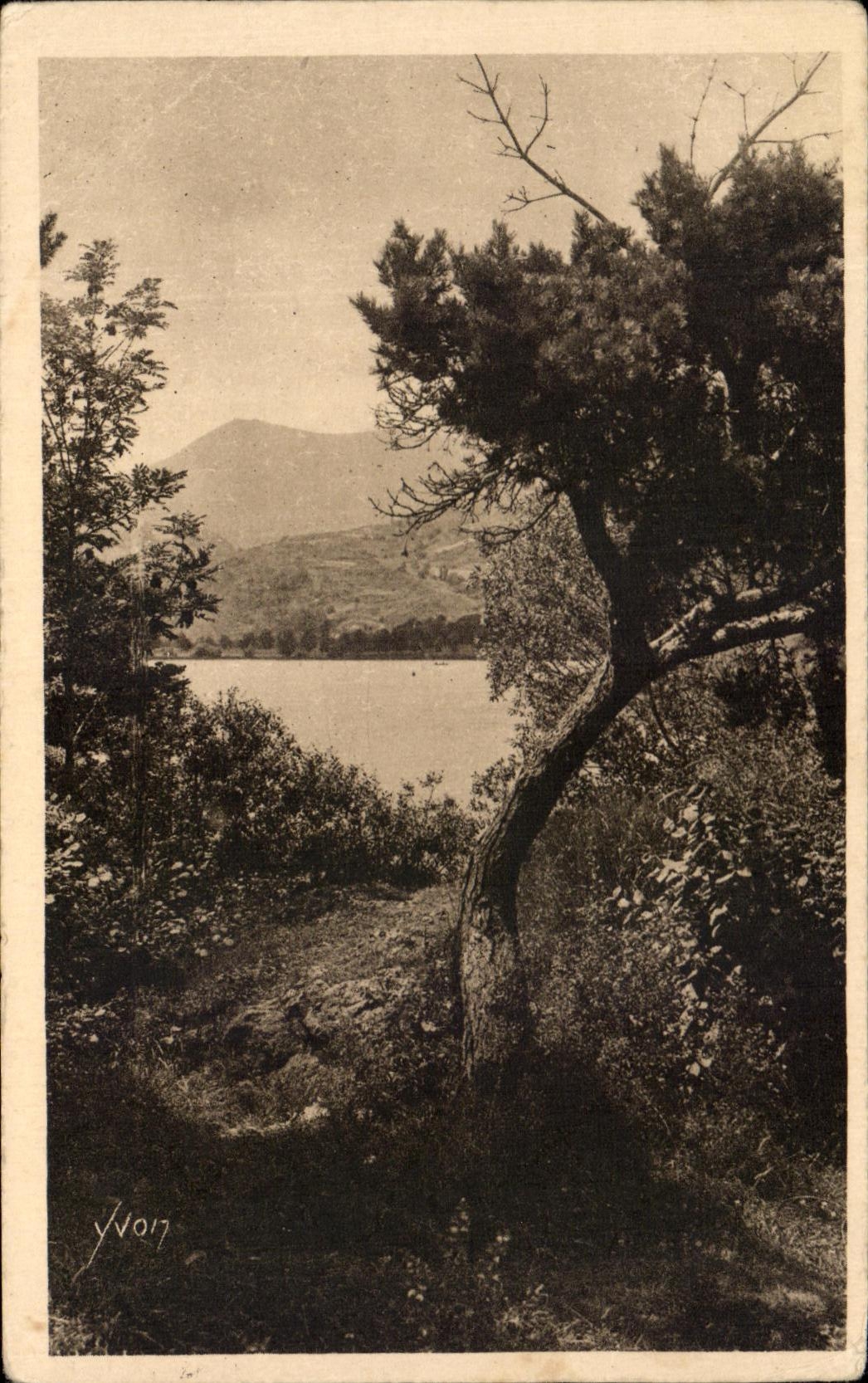 CPA Soft France Auvergne Environs Of the Mount Gilds the Lake Chambon