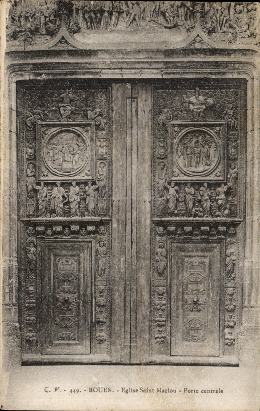 CPA holy Rouen Church Maclou Central Gate