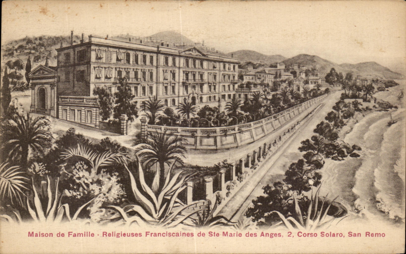 Monjas Of co de Franciscaines de la familia de CPA House Of Marie Of los angeles San Remo