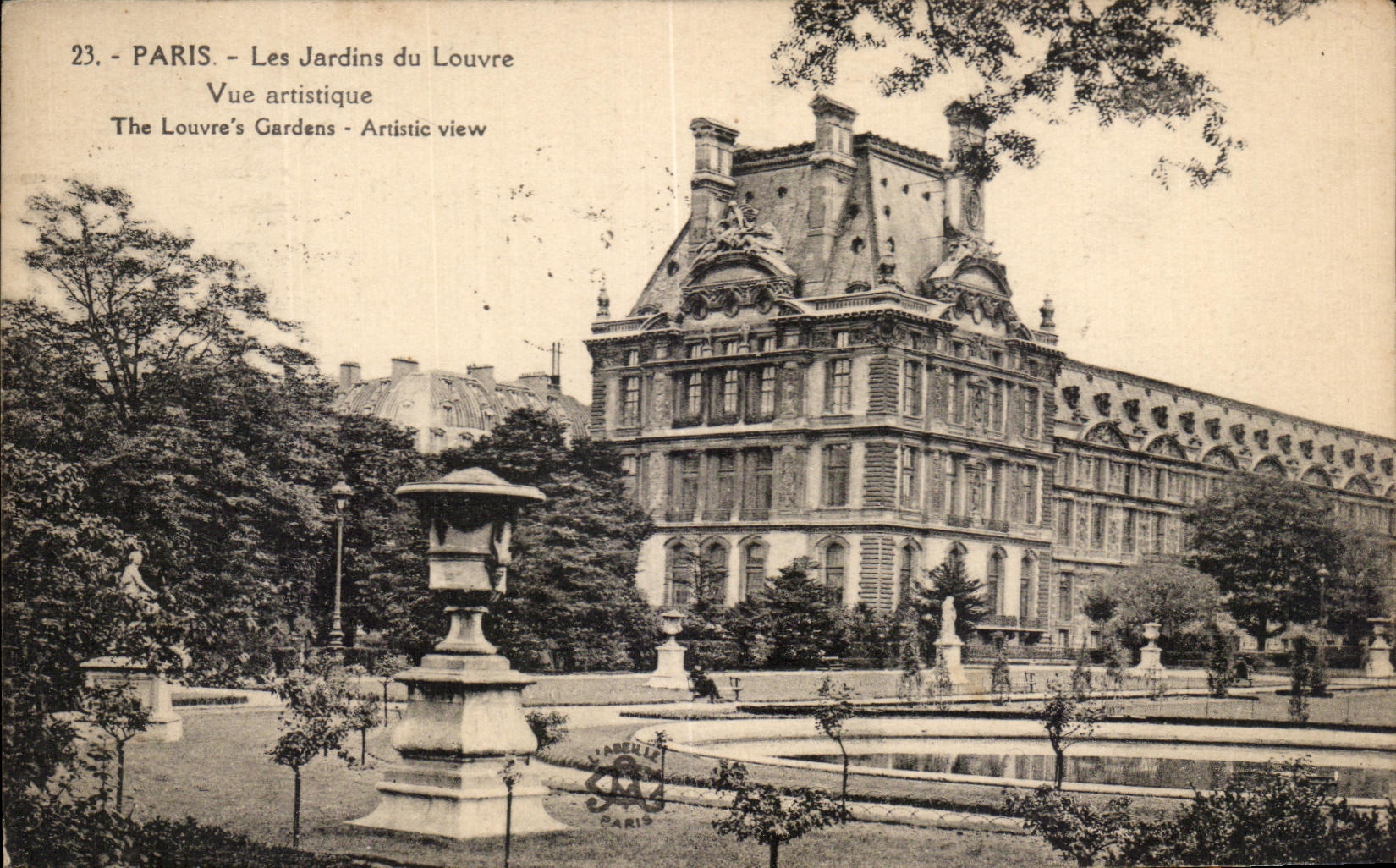 CPA Paris Gardens Of Louvre