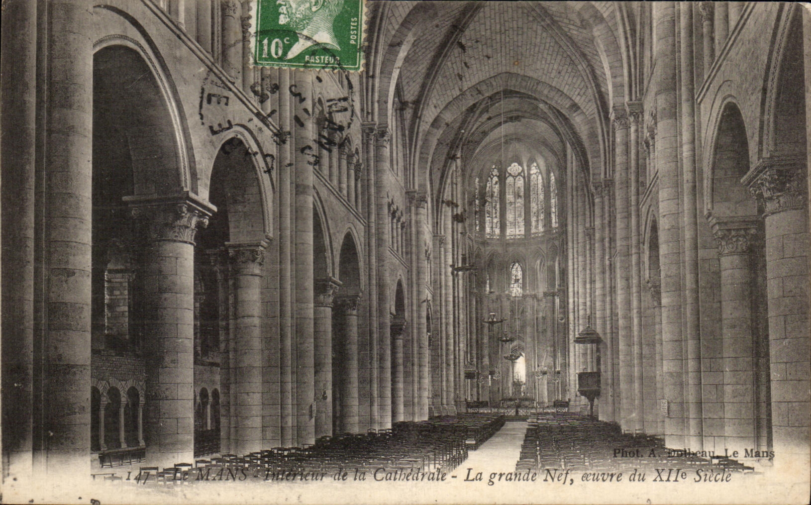 CPA Interior Mans of the Cathedral the Great Nave ewvre