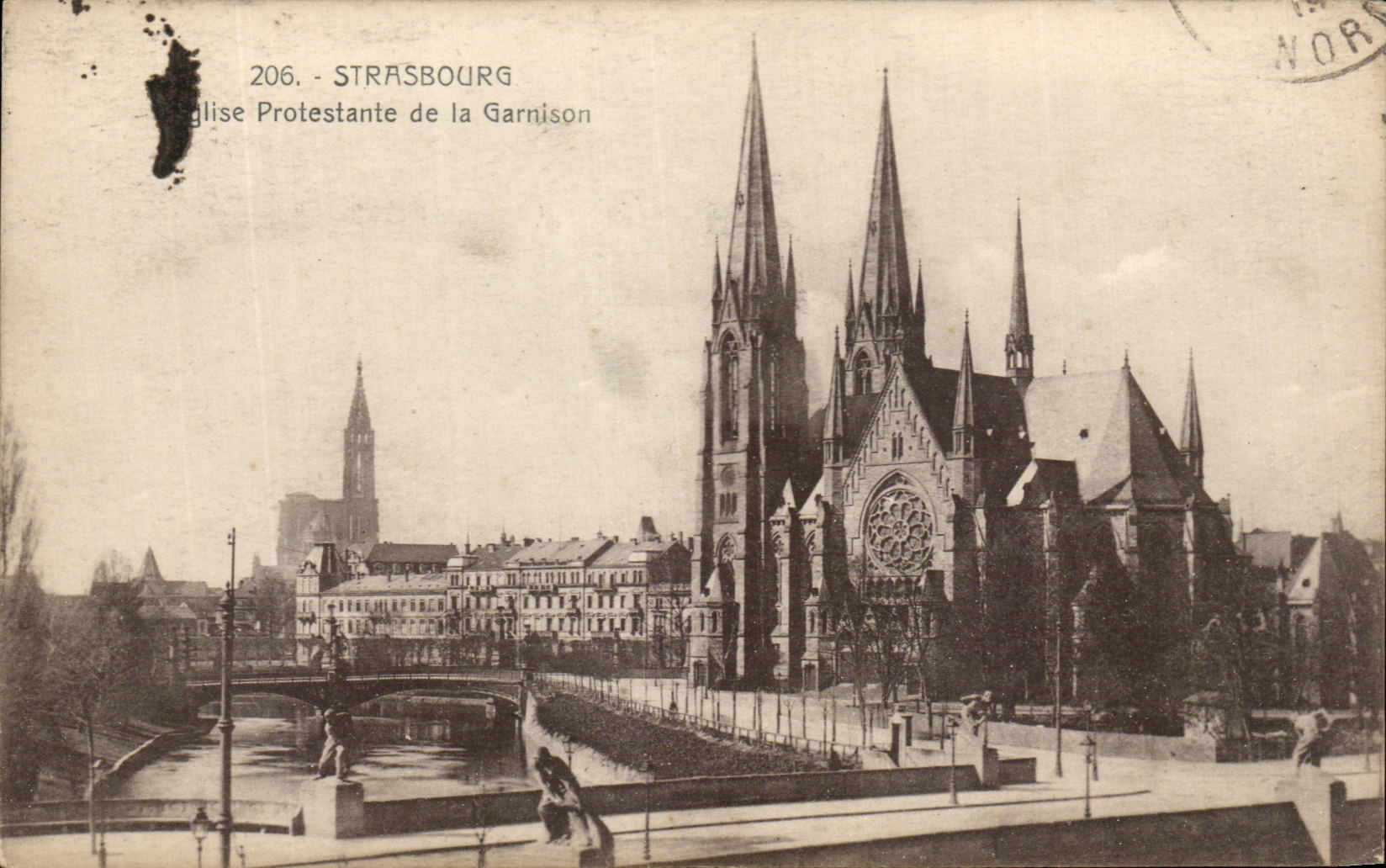 CPA Strasbourg Protestande Church of the Garrison