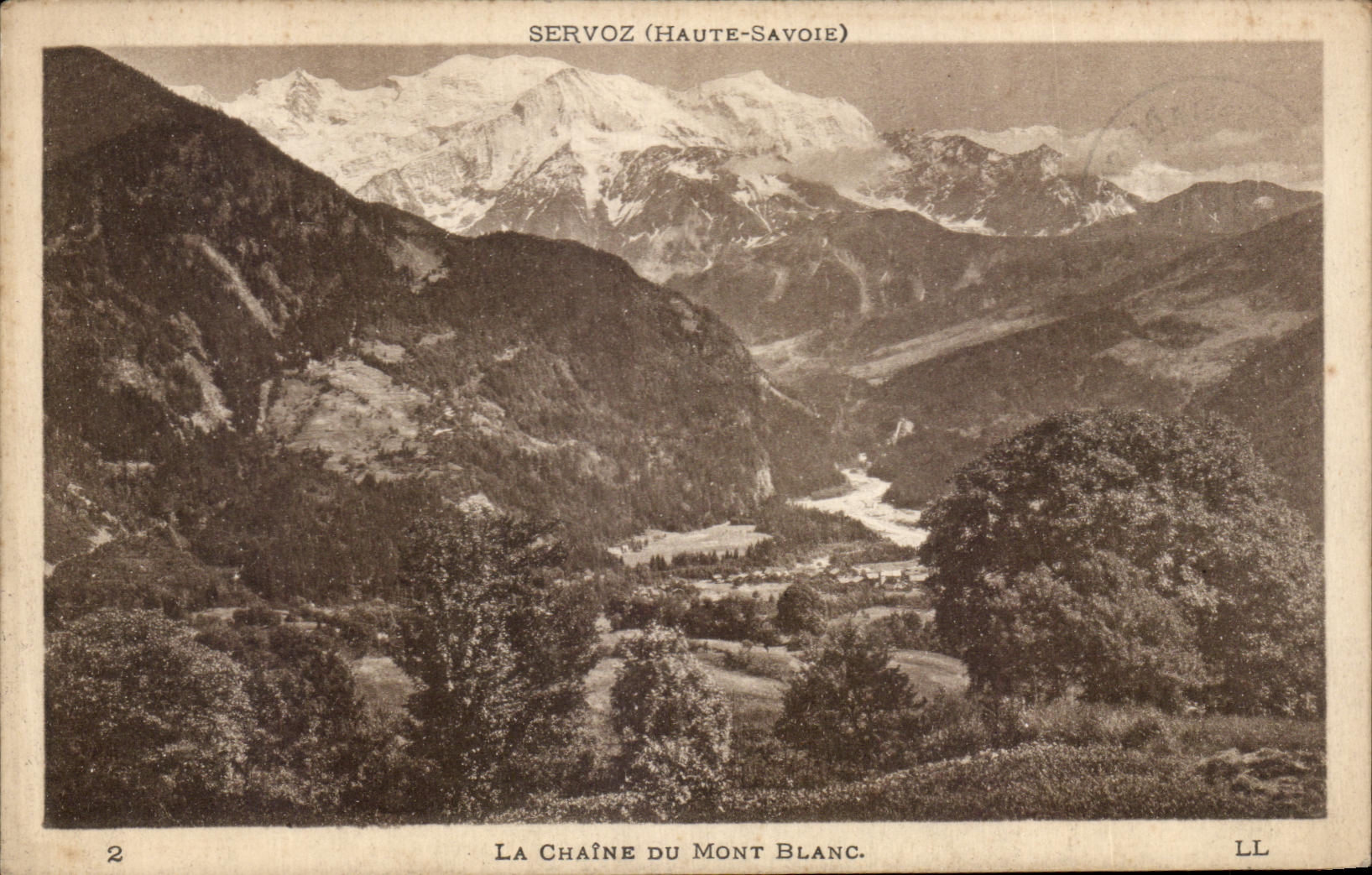CPA Servoz the Chain of Mont Blanc