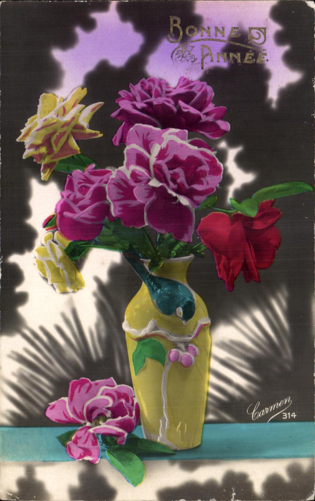 Flores de la Feliz Ano Nuevo de CPA