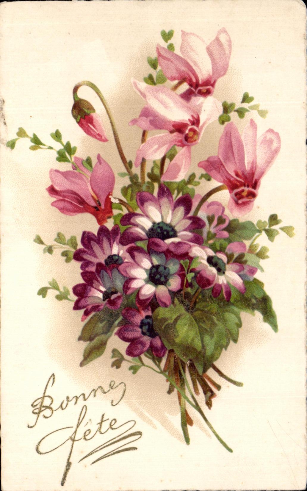 CPA Bonne celebra las flores