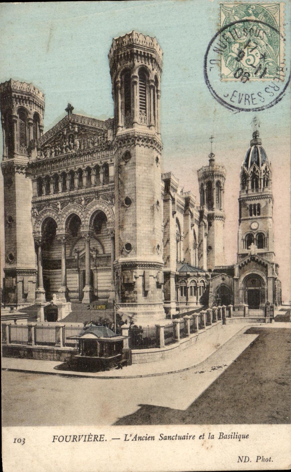 CPA Fourviere the Old Sanctuary And the Lyon Basilica