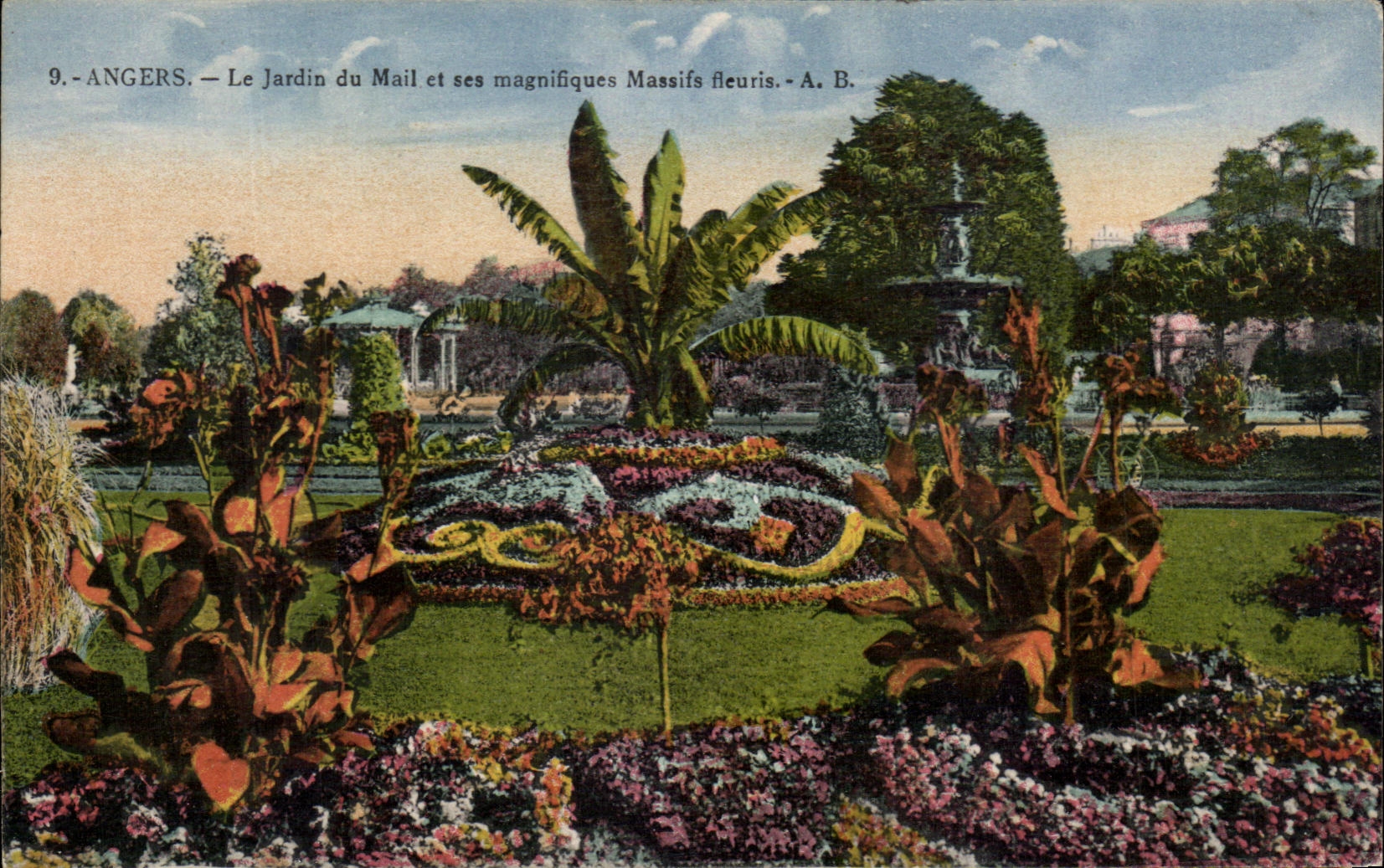 CPA Angers the Garden Of the Email And Its Splendid Flowered Solid masses