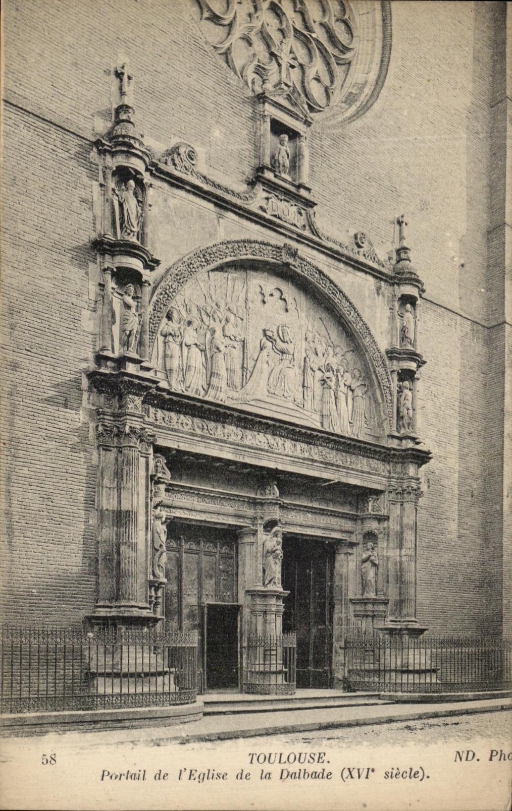 CPA Toulouse Portail de l'Eglise de la Dalbade