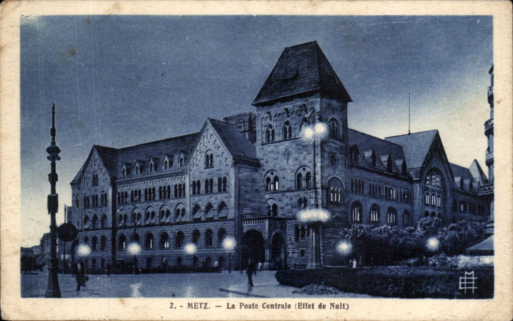 CPA central Metz La Poste