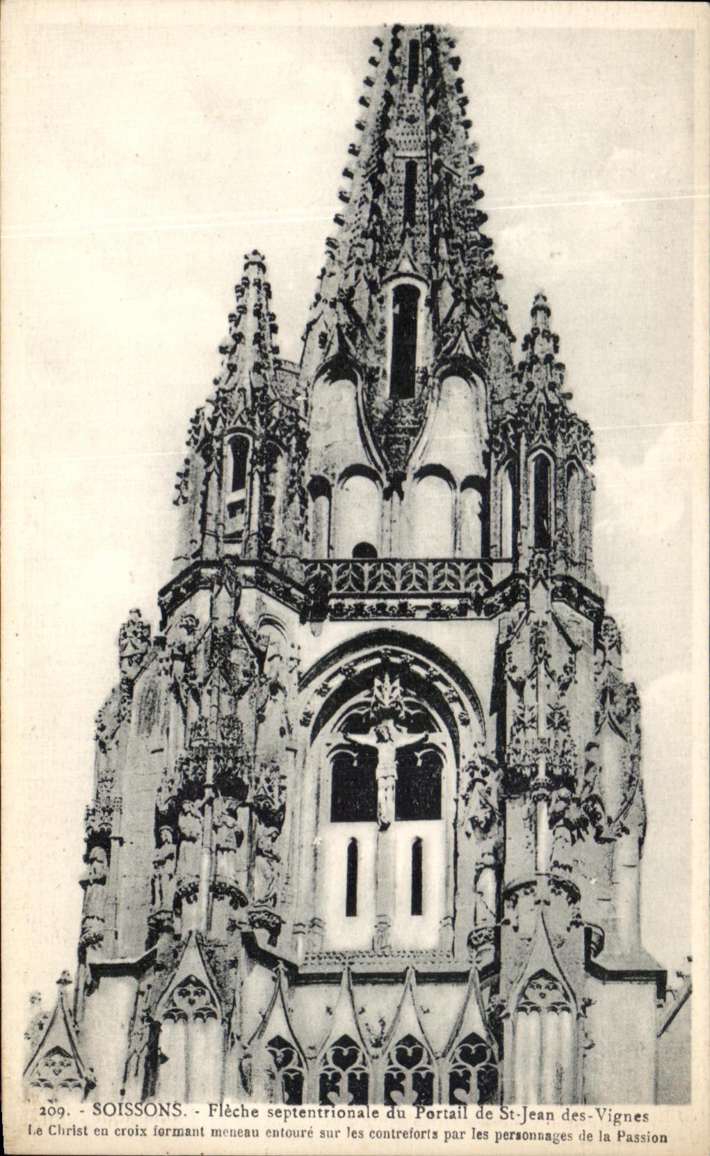CPA Soissons Fleche Septentrional Of the Gate Of Saint Jean Of the Vines Christ In Cross Forming Moneau Surrounds On