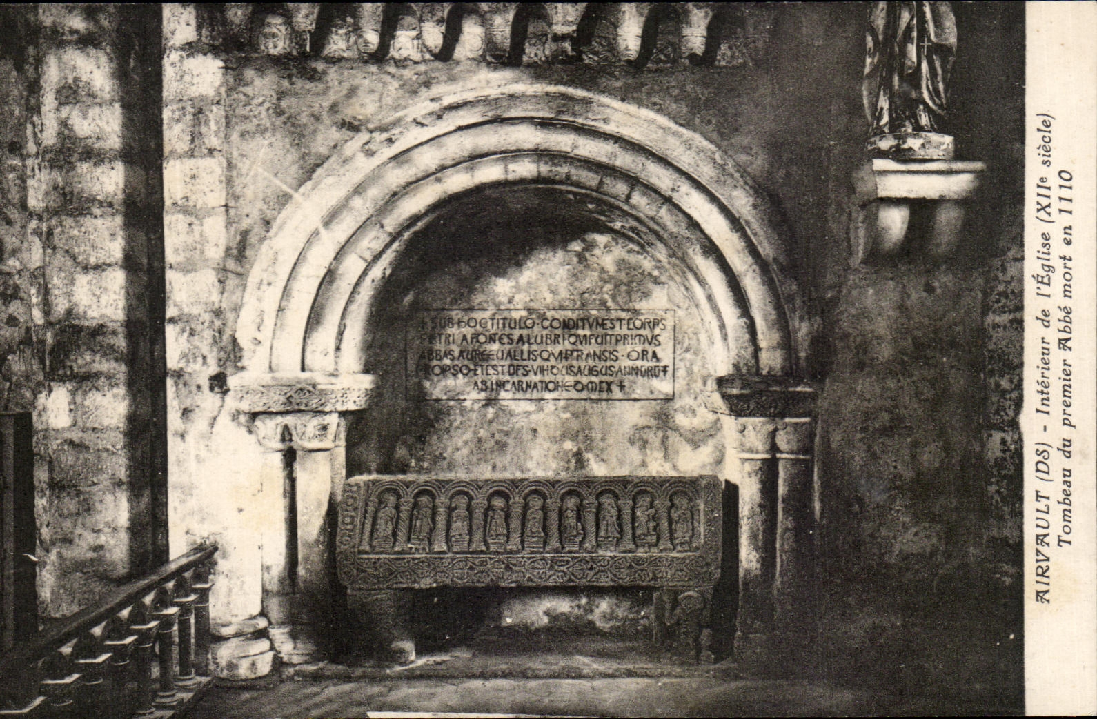 CPA Interior Airvault of the Church Tomb of First Abbot Died in 1110