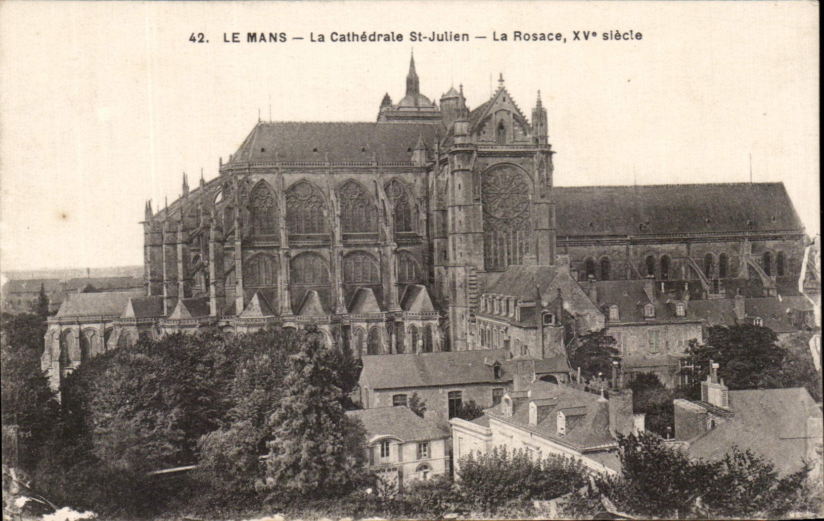 CPA Mans the Cathedral St Julien the Rosette