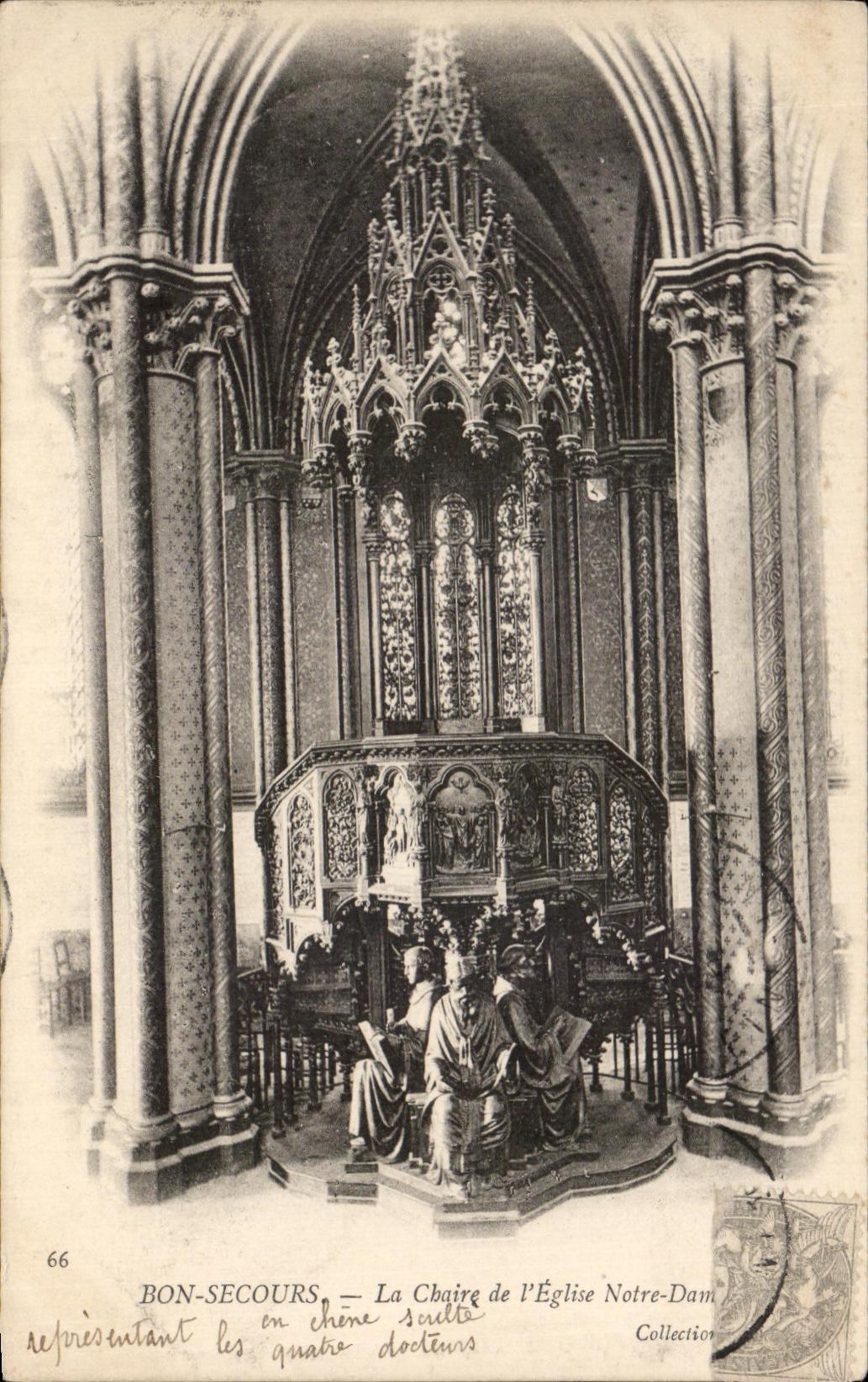 CPA Good Help the Pulpit of I' Eglise Notre Dame