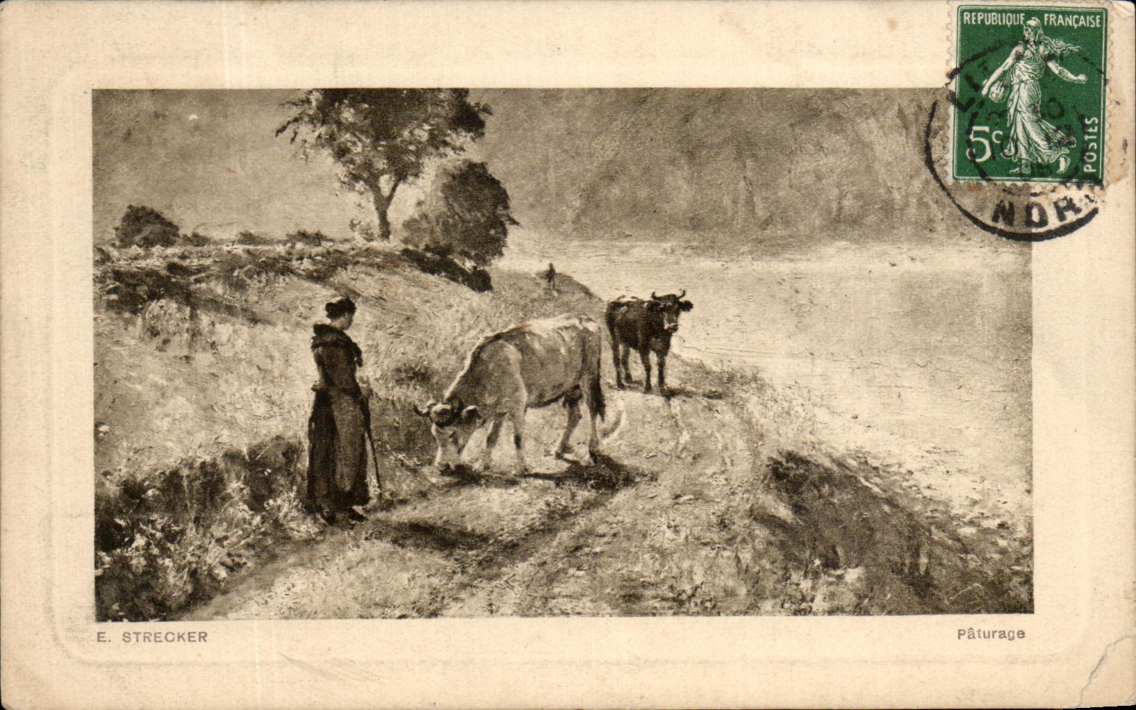 CPA Strecker Paturage Vaches