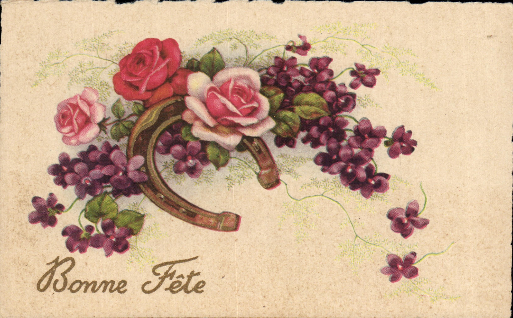 CPA Bonne celebra las flores