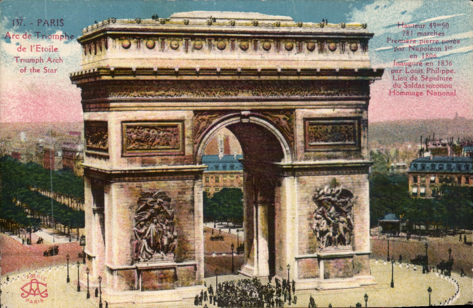 CPA Paris Arc de Trlomphe de L'Etoile