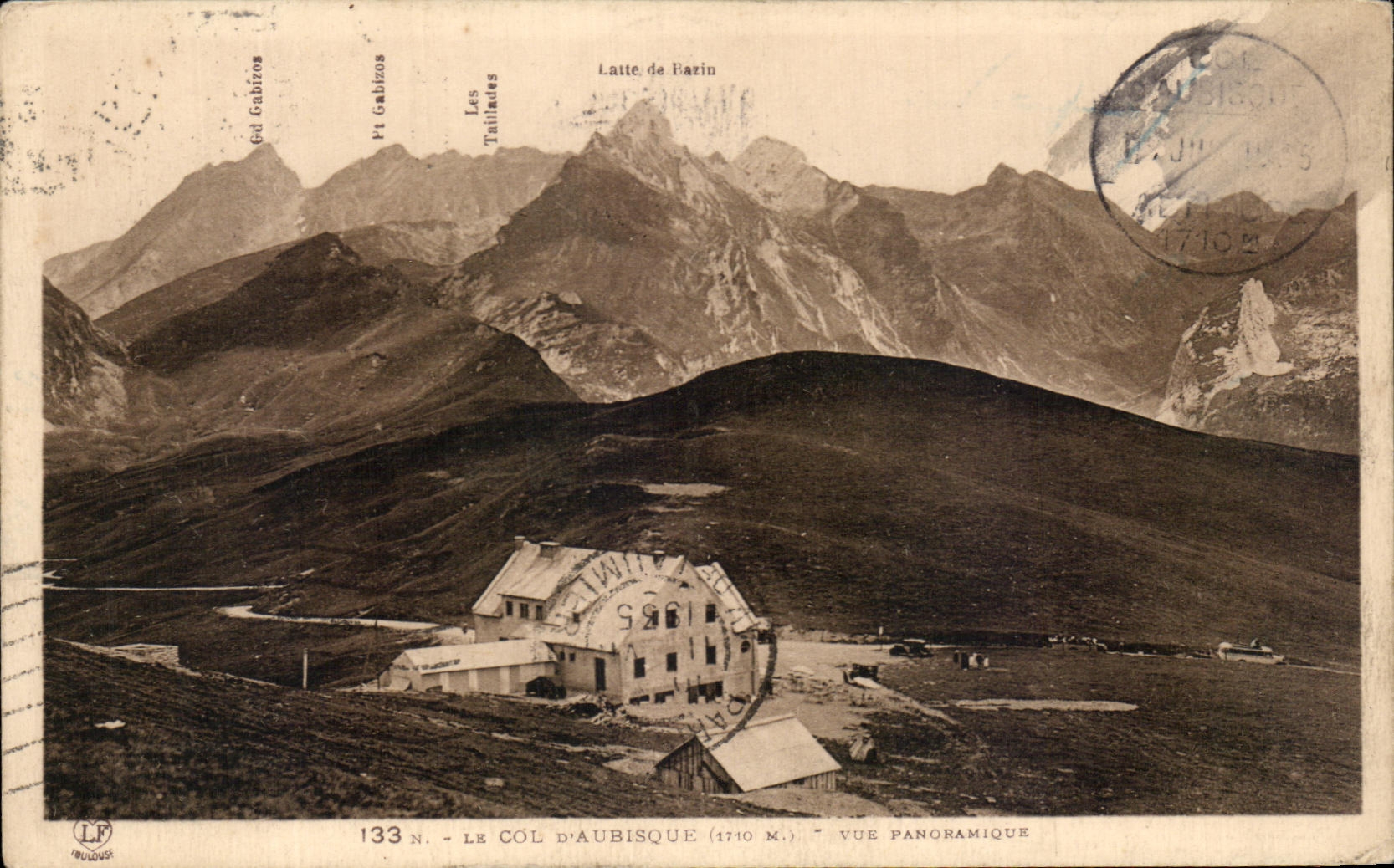 CPA the Collar D' Aubisque Panoramic View