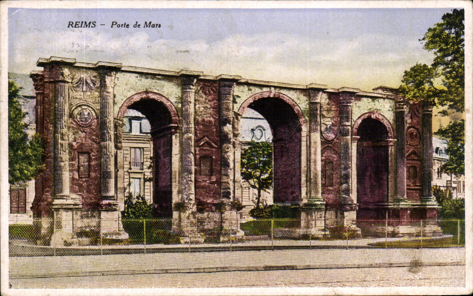 CPA Rheims Gate of Mars