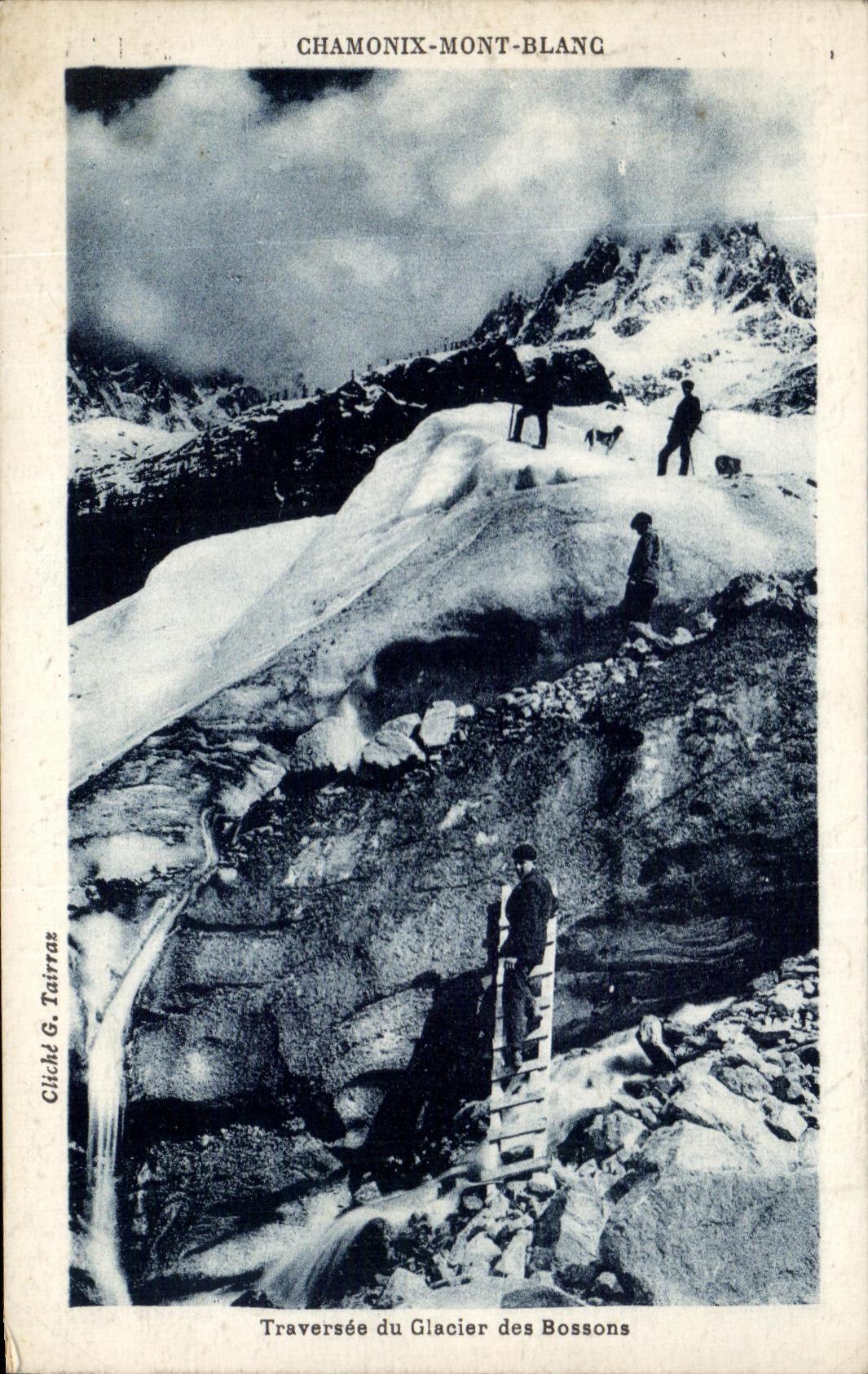 CPA Chamonix Mont Blanc Traversee du glacier des Bossons