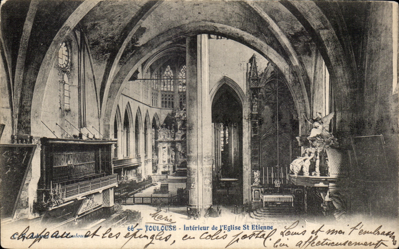 CPA Toulouse interior de la iglesia St Etienne